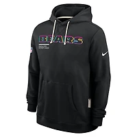 Sweat à capuche Nike noir Chicago Bears 2025 NFL Crucial Catch Sideline Standard Issue Dri-FIT pour homme
