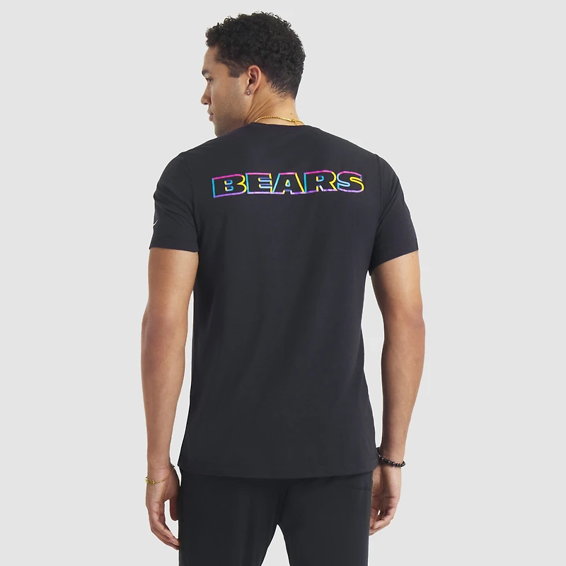 Men's Nike Black Chicago Bears Tall 2025 NFL Crucial Catch Tri-Blend Dri-FIT T-Shirt