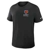Men's Nike Black Chicago Bears Tall 2025 NFL Crucial Catch Tri-Blend Dri-FIT T-Shirt