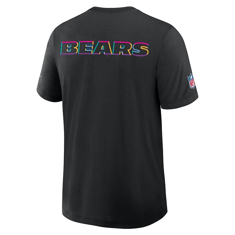 Men's Nike Black Chicago Bears Tall 2025 NFL Crucial Catch Tri-Blend Dri-FIT T-Shirt