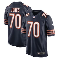 Maillot de joueur match Nike Braxton Jones pour hommes, bleu marine, Chicago Bears