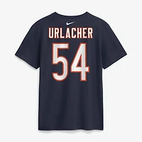 Men's Nike Brian Urlacher Navy Chicago Bears Retired Name & Number T-Shirt