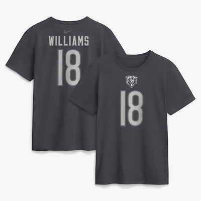Men's Nike Caleb Williams Anthracite Chicago Bears Name & Number T-Shirt