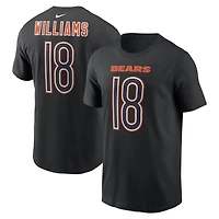T-shirt Nike Caleb Williams noir Chicago Bears Carbon avec nom et numéro pour homme