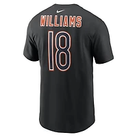 T-shirt Nike Caleb Williams noir Chicago Bears Carbon avec nom et numéro pour homme