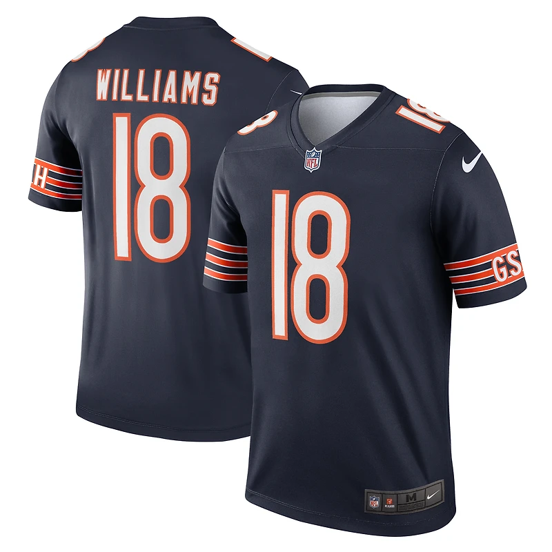 Haut Nike Caleb Williams bleu marine pour homme, joueur légendaire des Chicago Bears