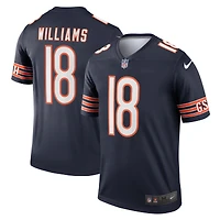 Haut Nike Caleb Williams bleu marine pour homme, joueur légendaire des Chicago Bears