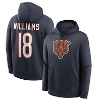 Sweat à capuche polaire Nike Caleb Williams bleu marine Chicago Bears pour homme