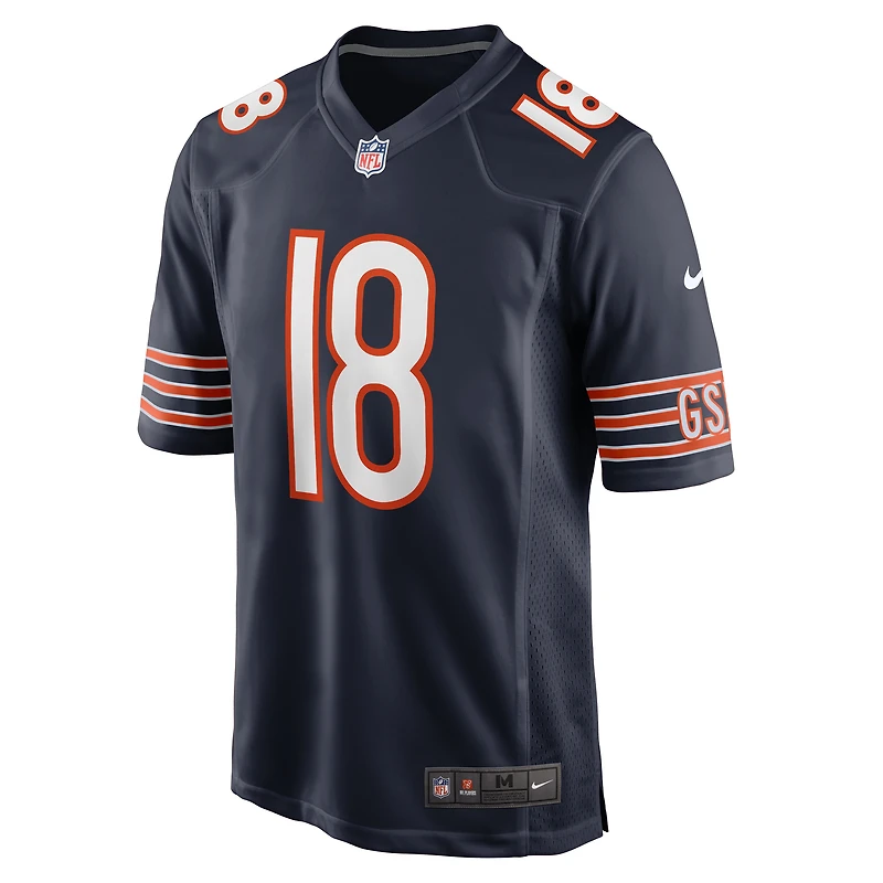 Maillot de jeu Nike Caleb Williams bleu marine pour homme des Chicago Bears