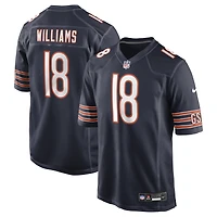Maillot de match Nike Caleb Williams bleu marine des Chicago Bears pour homme
