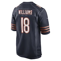 Maillot de match Nike Caleb Williams bleu marine des Chicago Bears pour homme
