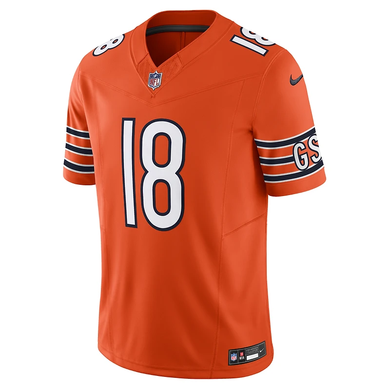 Maillot Nike orange Chicago Bears Vapor F.U.S.E. Limited pour homme Caleb Williams