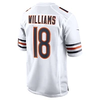 Maillot Nike Caleb Williams blanc pour homme, joueur sélectionné au premier tour des Chicago Bears