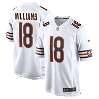 Maillot Nike Caleb Williams blanc pour homme, joueur sélectionné au premier tour des Chicago Bears