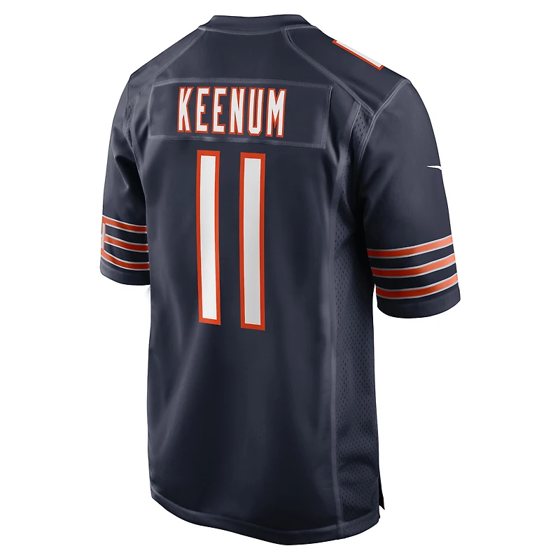 Maillot Nike Case Keenum bleu marine pour homme des Chicago Bears