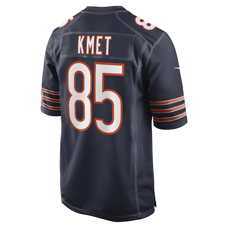 Maillot de match joueur Nike Cole Kmet des Chicago Bears pour hommes, bleu marine