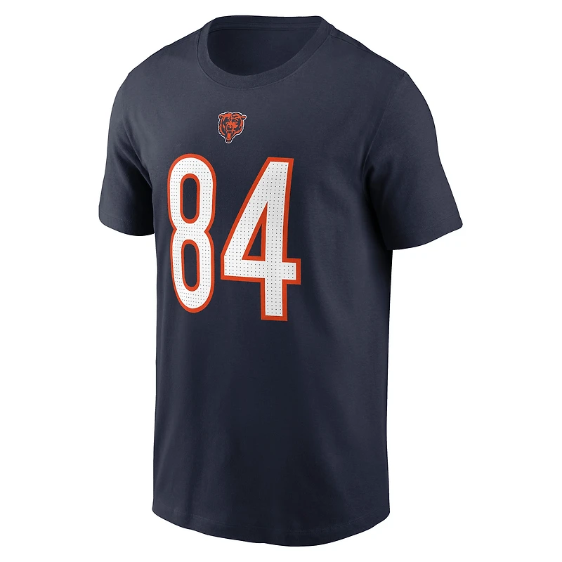 T-shirt Nike Colston Loveland bleu marine Chicago Bears pour homme, avec nom et numéro