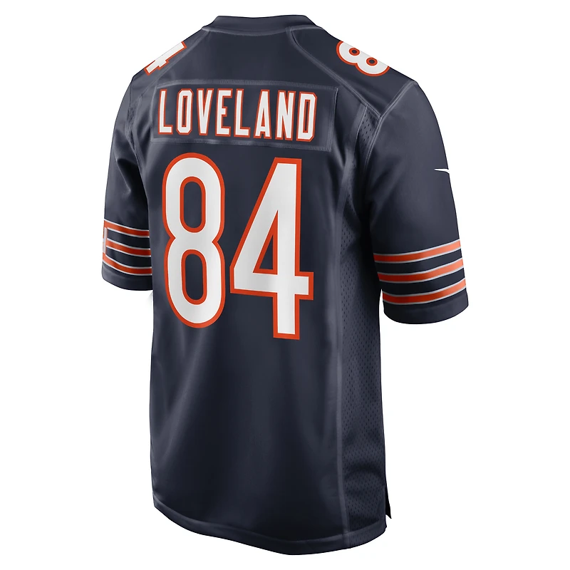 Maillot de match Nike Colston Loveland bleu marine des Chicago Bears pour homme