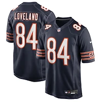 Maillot de match Nike Colston Loveland bleu marine des Chicago Bears pour homme