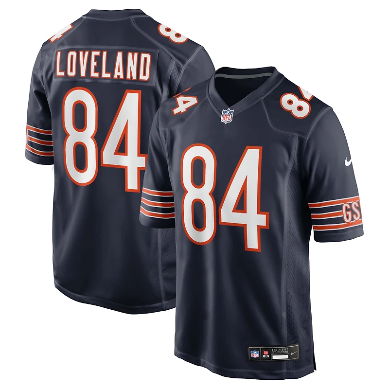 Men's Nike Colston Loveland  Navy Chicago Bears Team Game Jersey