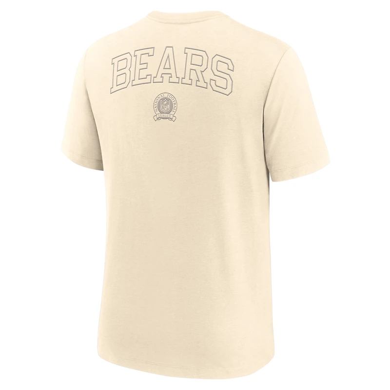 T-shirt Nike crème Chicago Bears Glory Tri-Blend pour homme