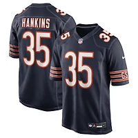 Maillot Nike Deion Hankins bleu marine pour homme des Chicago Bears