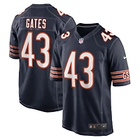 Maillot Nike DeMarquis Gates pour homme, bleu marine, joueur de jeu des Chicago Bears