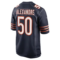 Men's Nike Deslin Alexandre  Navy Chicago Bears Team Game Jersey