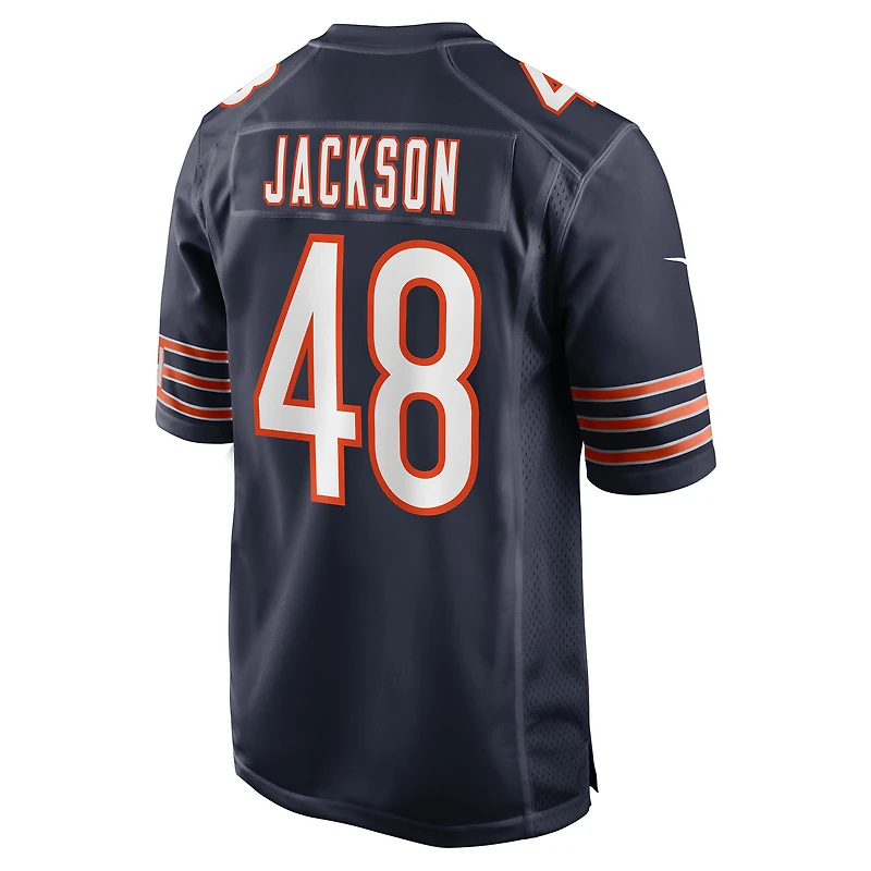 Men's Nike D'Marco Jackson  Navy Chicago Bears Team Game Jersey
