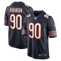 Maillot de match Nike Dominique Robinson bleu marine pour homme des Chicago Bears