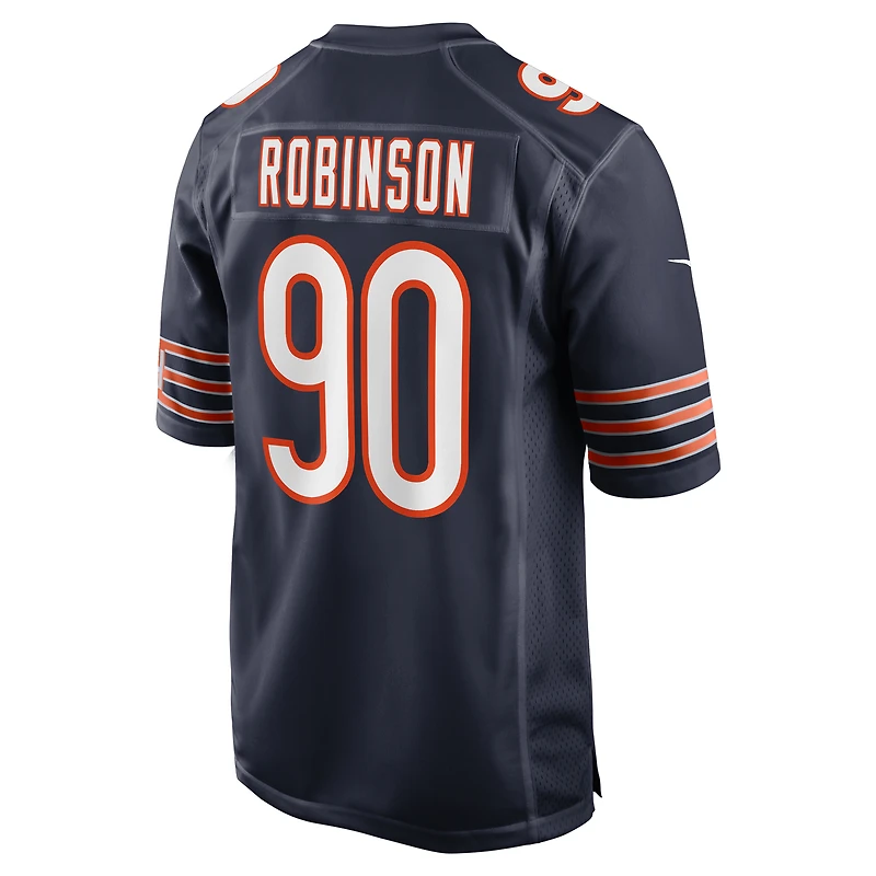 Maillot de match Nike Dominique Robinson bleu marine pour homme des Chicago Bears