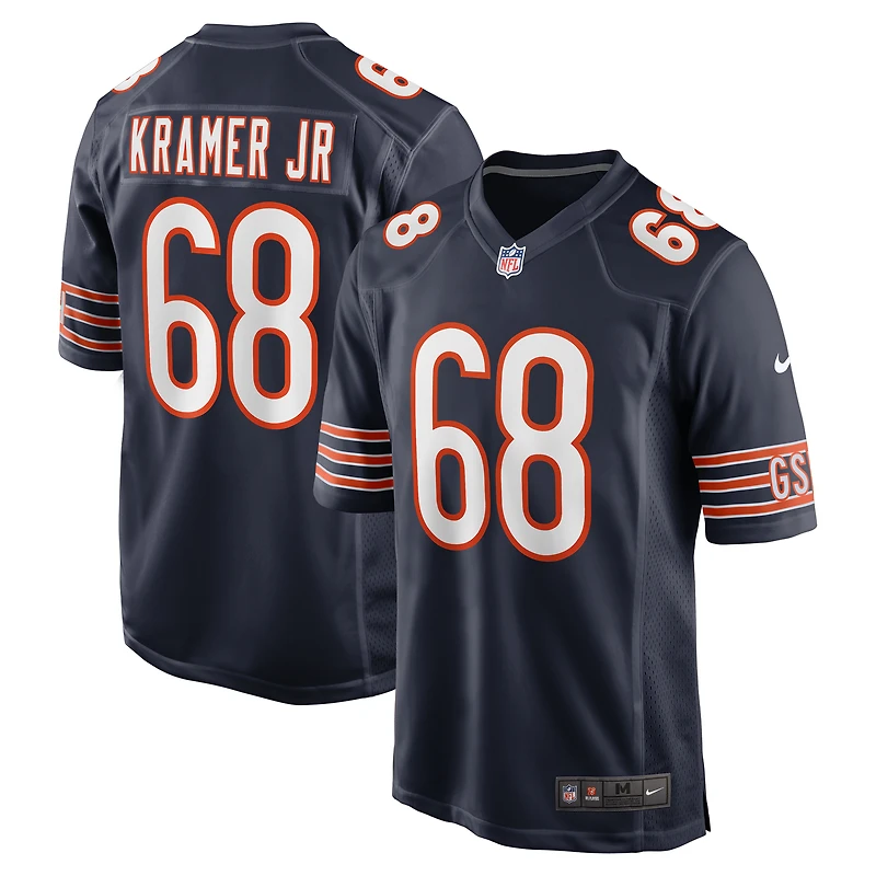 Maillot de match Nike Doug Kramer Jr. bleu marine pour homme des Chicago Bears