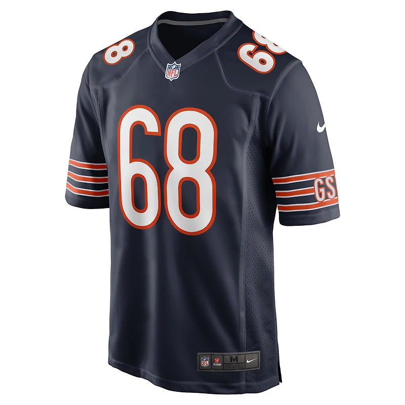 Maillot de match Nike Doug Kramer Jr. bleu marine pour homme des Chicago Bears