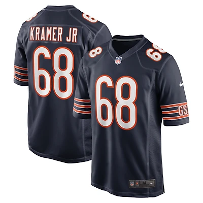 Maillot de match Nike Doug Kramer Jr. bleu marine pour homme des Chicago Bears
