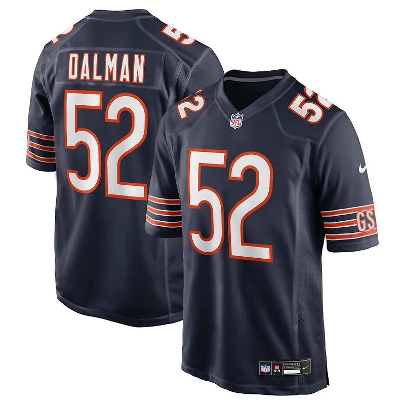 Maillot Nike Drew Dalman bleu marine pour homme des Chicago Bears