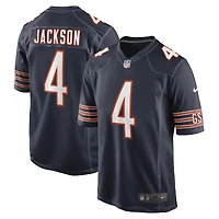Maillot Nike Eddie Jackson pour homme, bleu marine, joueur de jeu des Chicago Bears
