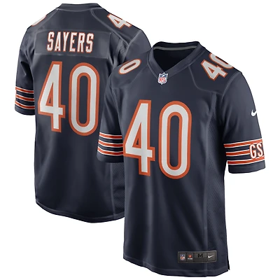 Maillot de joueur retraité Nike Gale Sayers pour hommes, bleu marine, Chicago Bears Game