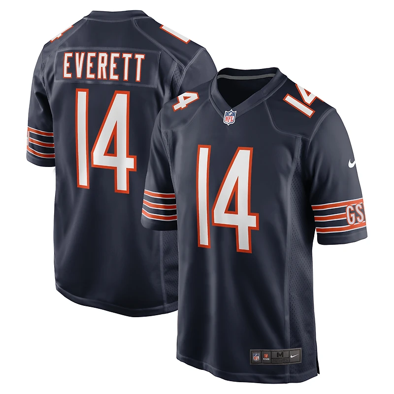 Maillot de match Nike Gerald Everett bleu marine des Chicago Bears pour homme