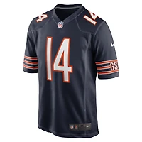 Maillot de match Nike Gerald Everett bleu marine des Chicago Bears pour homme