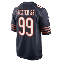 Maillot de match Nike Gervon Dexter Sr. bleu marine pour homme des Chicago Bears