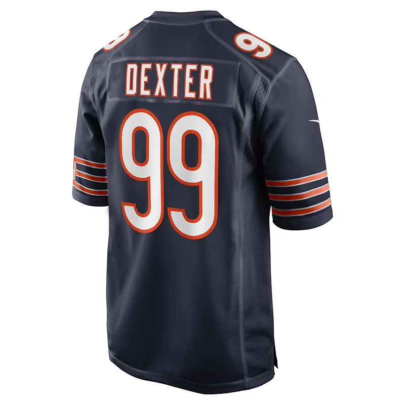 Maillot de match l'équipe Nike Gervon Dexter SR pour hommes, bleu marine, Chicago Bears
