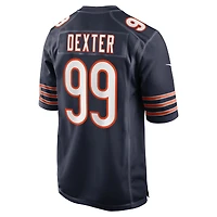 Maillot de match l'équipe Nike Gervon Dexter SR pour hommes, bleu marine, Chicago Bears
