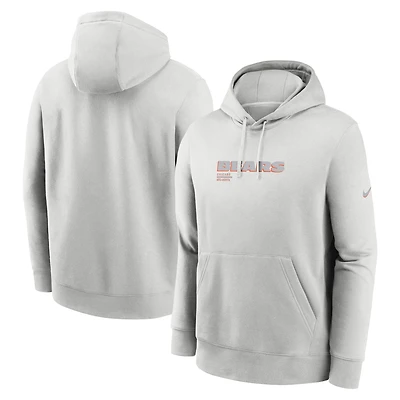 Sweat à capuche Nike gris Chicago Bears Edge Pack French Terry Club pour homme
