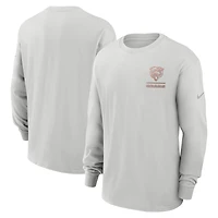 T-shirt à manches longues Nike gris Chicago Bears Essential Heavy Max90 pour homme