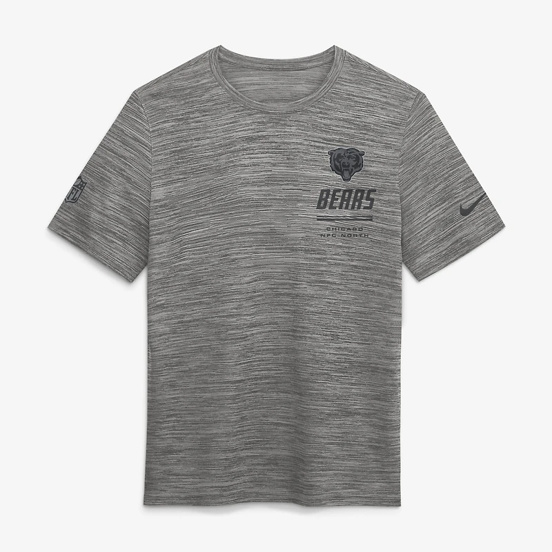 Men's Nike Navy Chicago Bears Sideline Double Covered Dri-FIT Velocity T-Shirt