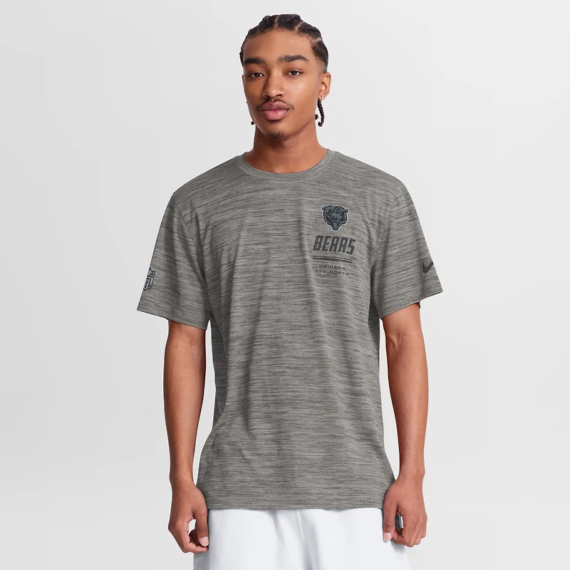 Men's Nike Navy Chicago Bears Sideline Double Covered Dri-FIT Velocity T-Shirt