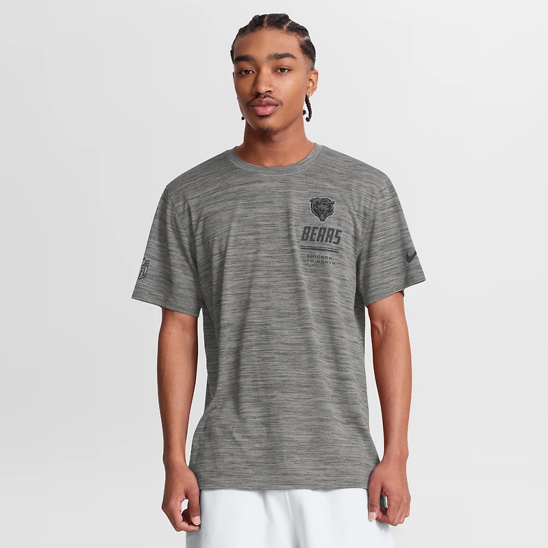 Men's Nike Navy Chicago Bears Sideline Double Covered Dri-FIT Velocity T-Shirt