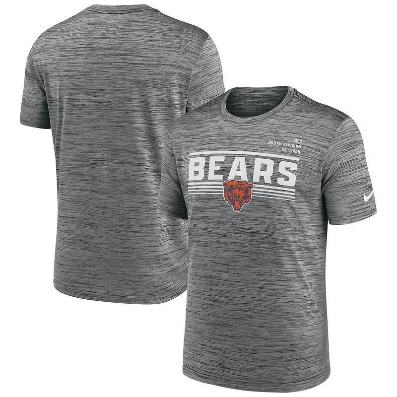 Men's Nike Gray Chicago Bears Yardline Velocity Performance T-Shirt