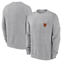 Sweat-shirt en molleton Nike Primetime Club Chicago Bears gris chiné pour homme
