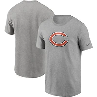 T-shirt essentiel Nike pour homme, gris chiné, Chicago Bears, logo Primetime